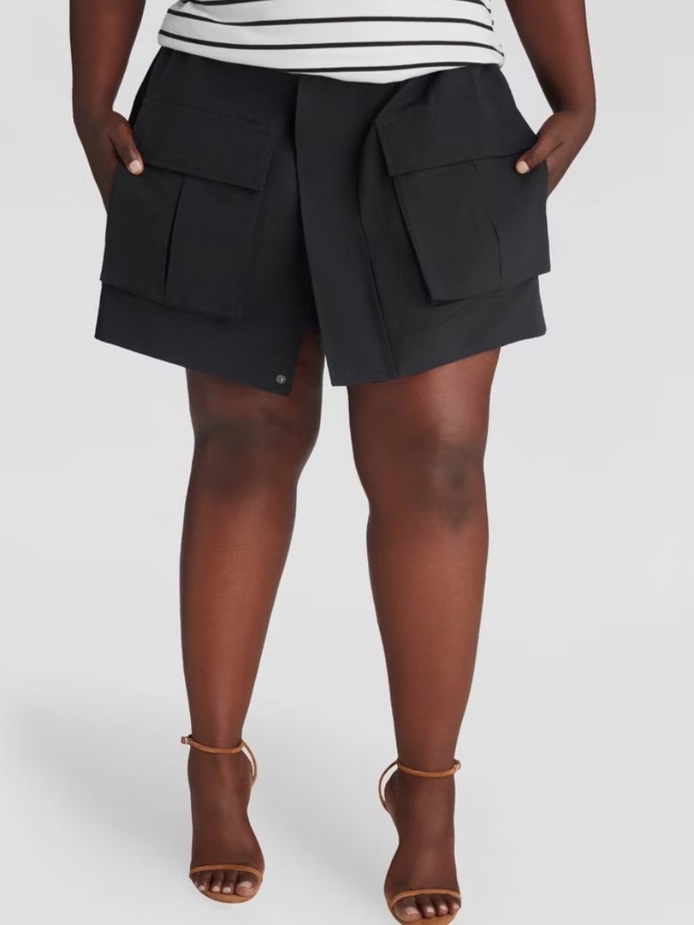 KBB by Kahlana Women's 'The Cargo Skort' High Rise Cotton Nylon XXL NWT